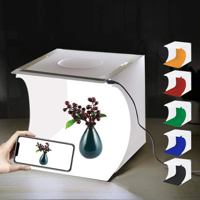Mini Photo Studio Lightbox Portable Folding Kit With 6 Backdrops