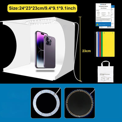 Mini Photo Studio Lightbox Portable Folding Kit With 6 Backdrops