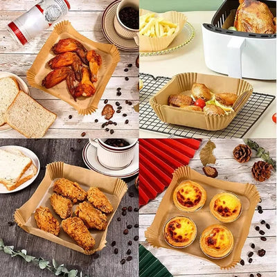 Disposable Air Fryer Paper Baking Pan Nonstick Oven Microwave Safe