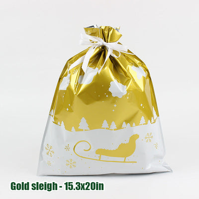 Christmas Drawstring Gift Bag Festive Holiday Present Pouch