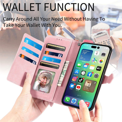 Skin Feel Flip Leather Wallet Phone Case For Protection