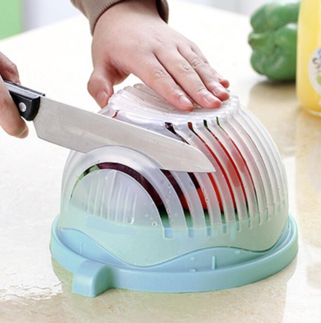 Creative Salad Cutter Bowl For Easy Fruit And Vegetable Preparation