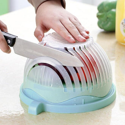 Creative Salad Cutter Bowl For Easy Fruit And Vegetable Preparation