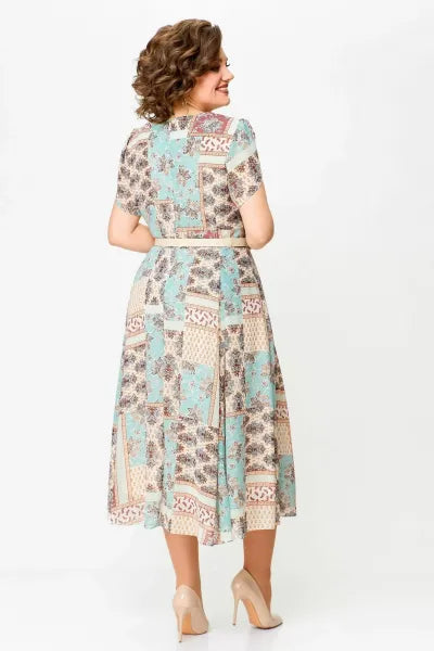 Comfortable Elegant Patchwork Printed Dress For Women