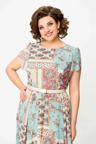 Comfortable Elegant Patchwork Printed Dress For Women