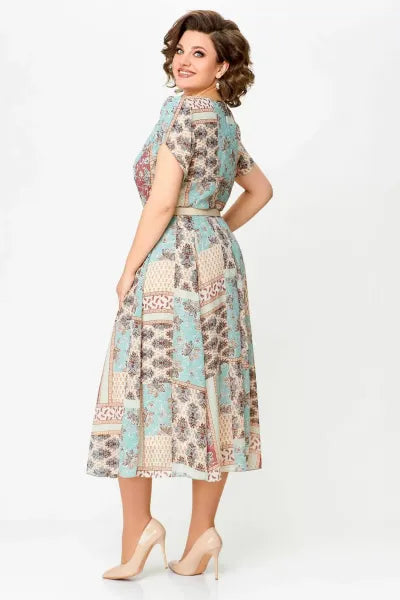 Comfortable Elegant Patchwork Printed Dress For Women