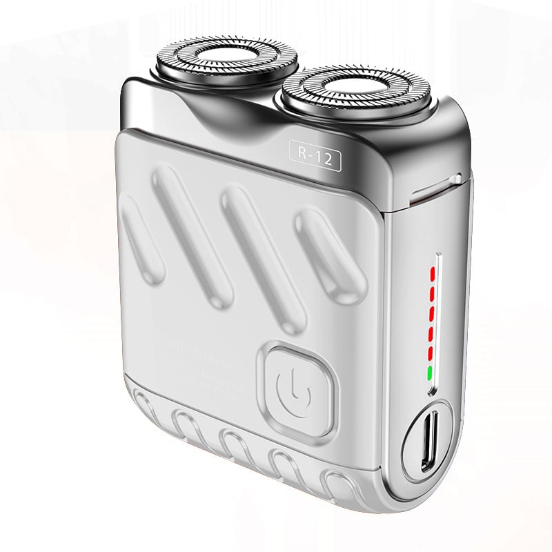 Portable Electric Shaver Dual Ring Rotary Cordless Razor