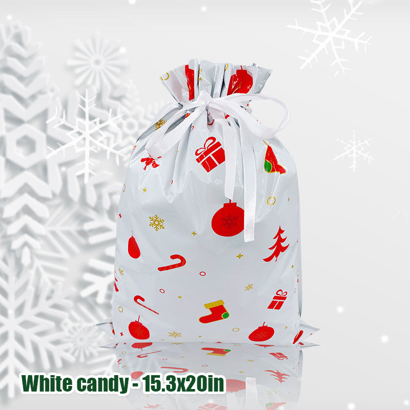 Christmas Drawstring Gift Bag Festive Holiday Present Pouch