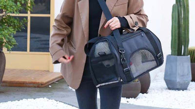 Pet Carrier Handbag Comfortable Stylish Travel Tote For Small Pets