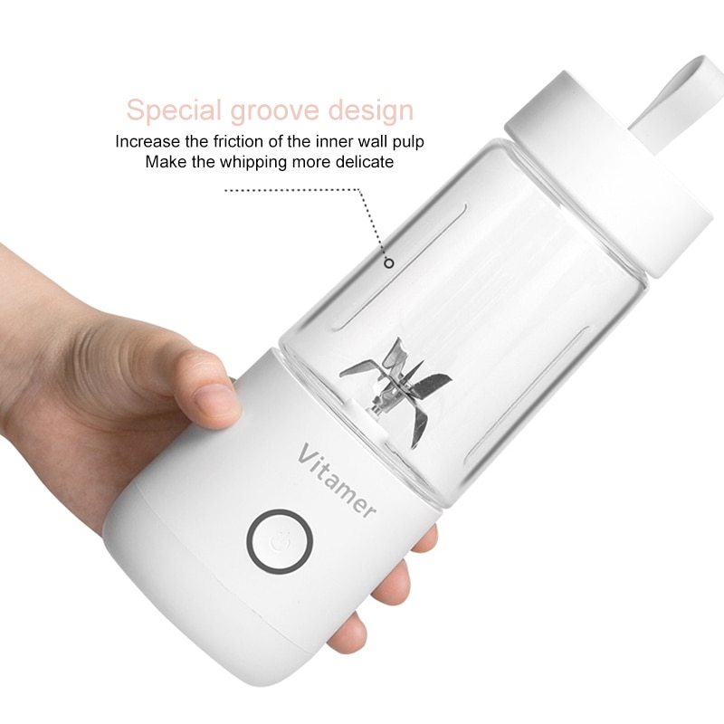 350ml Portable Blender USB Rechargeable Smoothie Mixer Juice Bottle