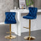 Upholstered Bar Stools With Backs Comfortable Tufted Set Of 2