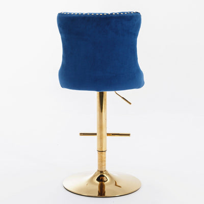 Upholstered Bar Stools With Backs Comfortable Tufted Set Of 2