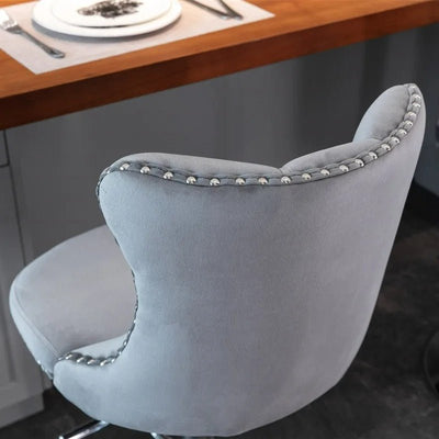 Modern Chrome Bar Stools With Upholstered Backs Set Of 2