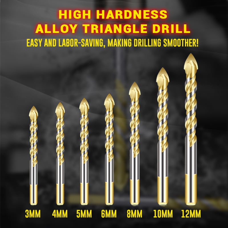 Mintiml Triangle Drill Bit Set High Hardness Alloy Durable
