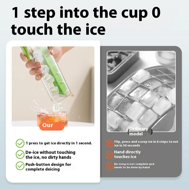 Ice Cube Mold Food Grade Tray With Storage Box Kitchen Tool