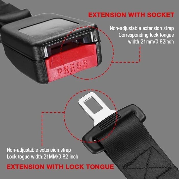 Car Seat Belt Extender Safety Extension For Comfortable Driving