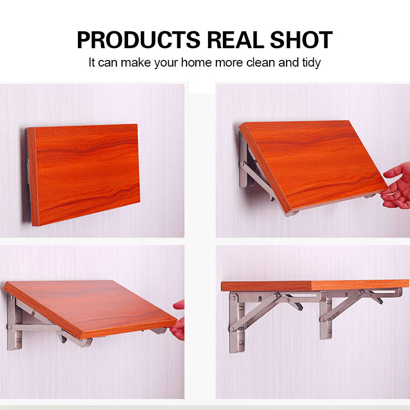 DIY Wall Mounted Folding Shelf Bracket For Space Saving Storage
