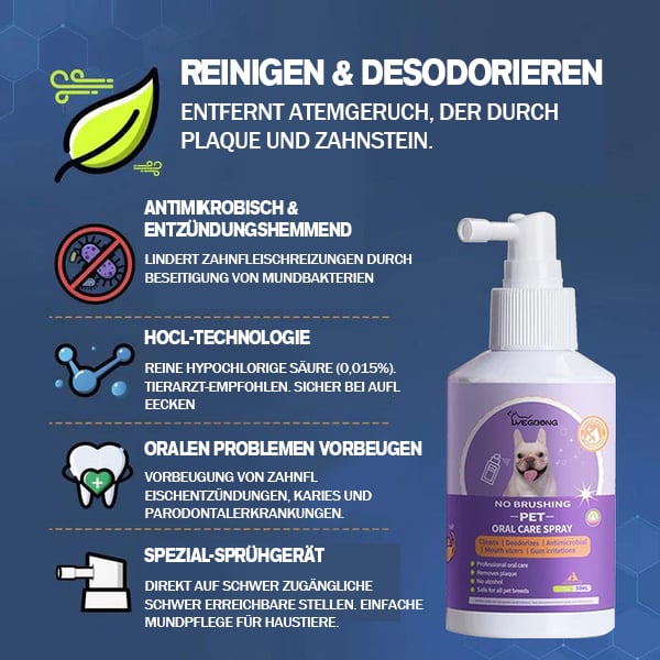 Tooth Cleaning Spray For Dogs And Cats Oral Hygiene Care