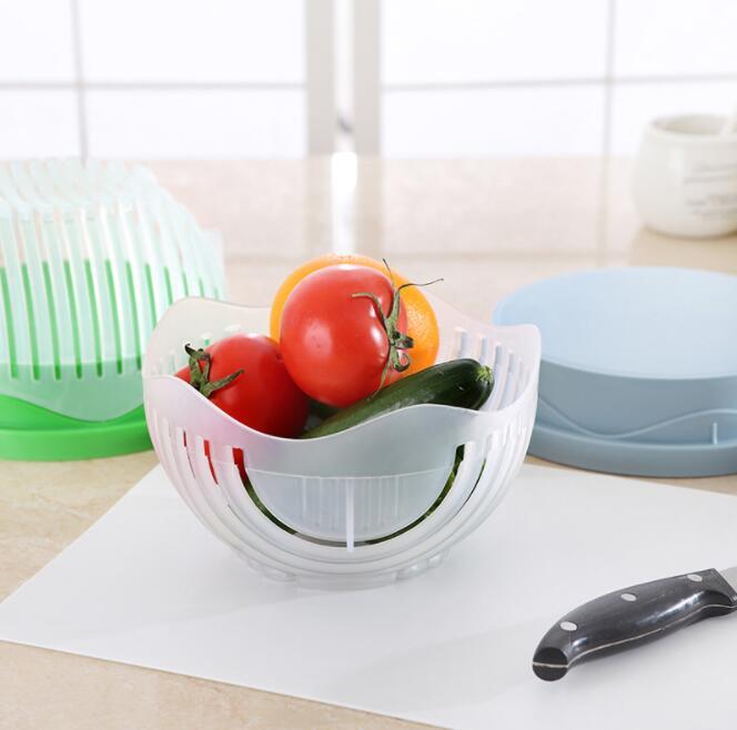 Creative Salad Cutter Bowl For Easy Fruit And Vegetable Preparation