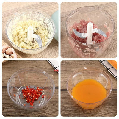 Manual Vegetable Chopper Easy Pull Design For Quick Kitchen Prep