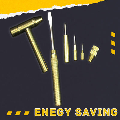 5 In 1 Mini Hammer And Screwdriver Set Compact Hand Tool Kit