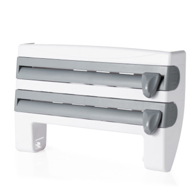 4-in-1 Kitchen Roll Holder Dispenser For Foil Film Wrap Tissue Paper
