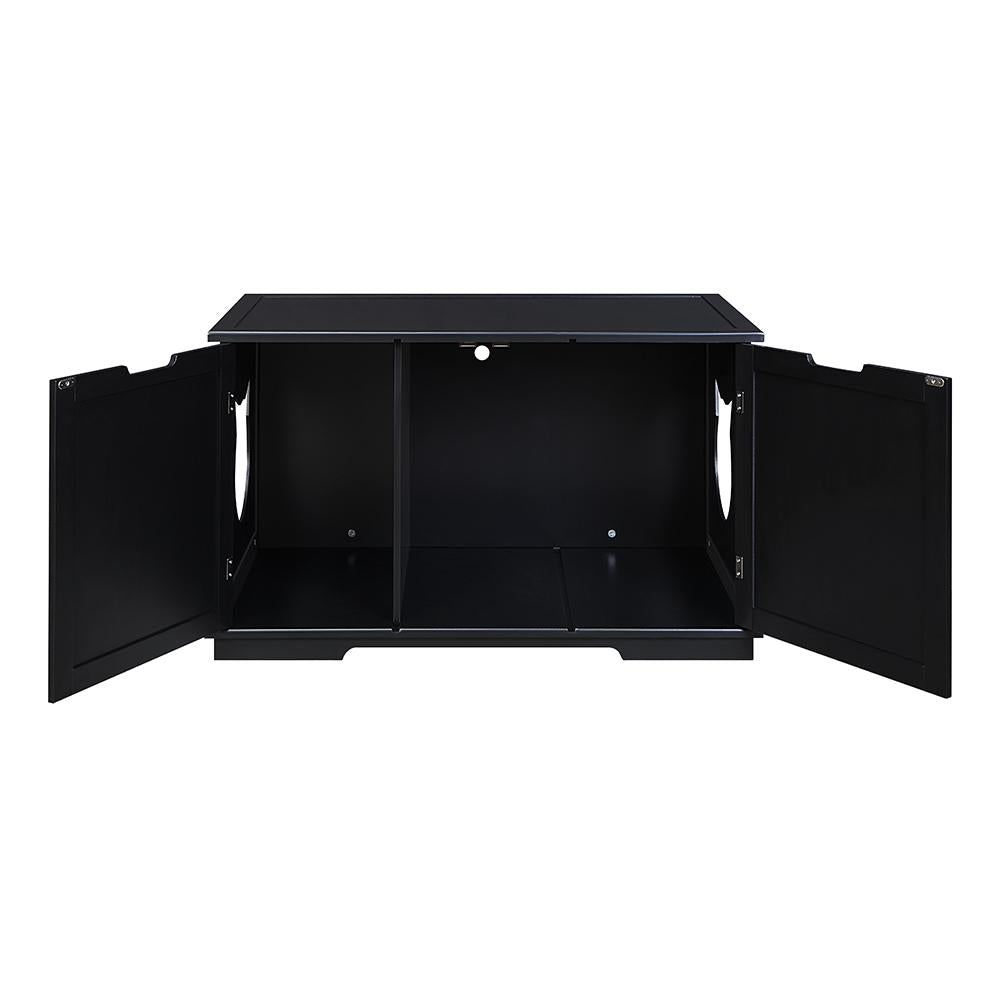 Bench Litter Box Enclosure With Storage And Comfortable Seating
