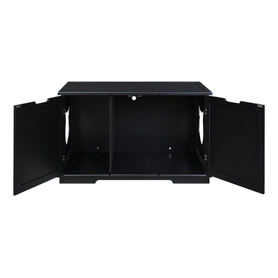 Bench Litter Box Enclosure With Storage And Comfortable Seating