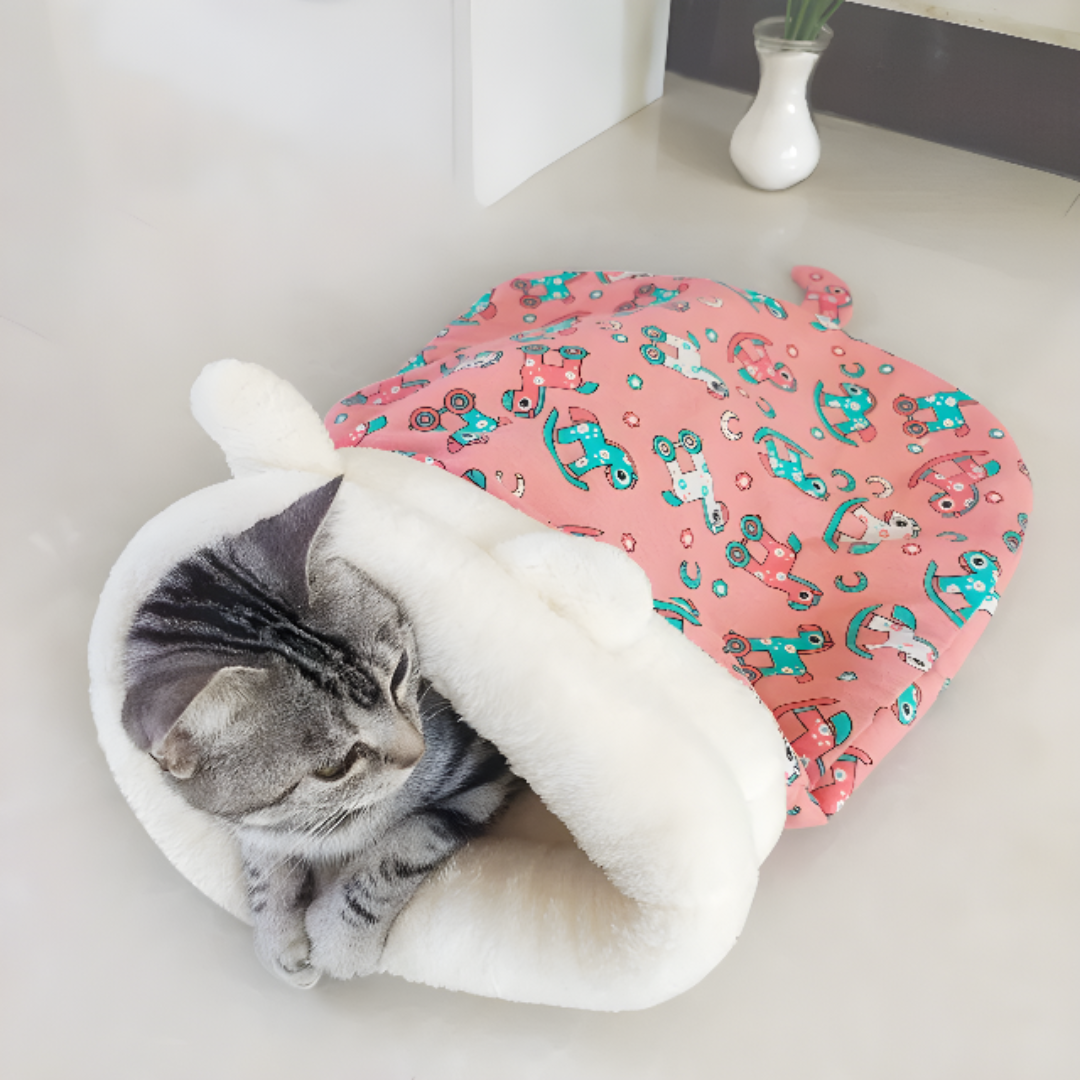 Cat Sleeping Bag Cozy Soft Warm Bed For Cats And Small Pets