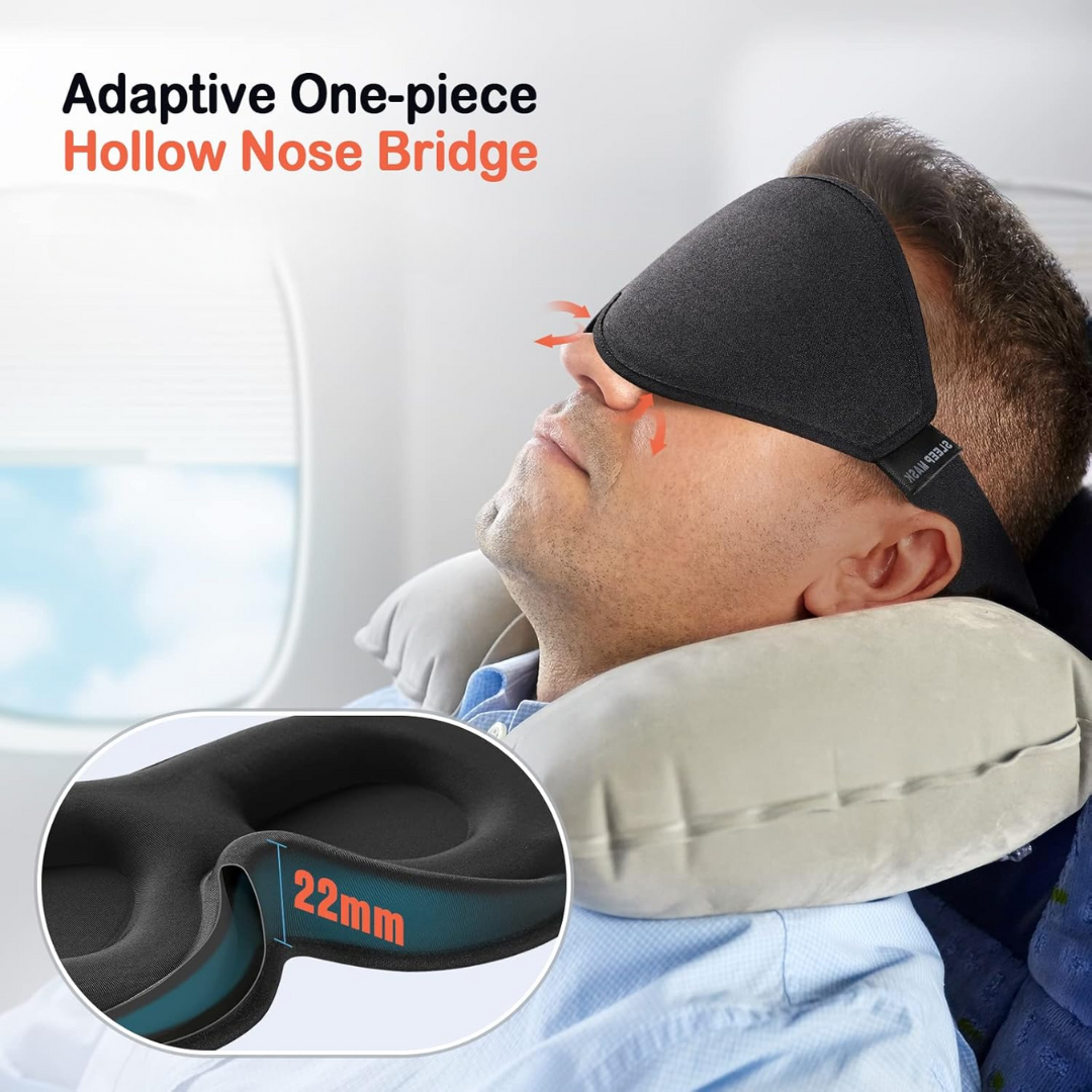 Light-Blocking Sleep Mask Soft Comfortable Adjustable Eye Cover