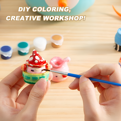 Kids Pottery Wheel Kit With Clay Tools Paints Creative Craft Set