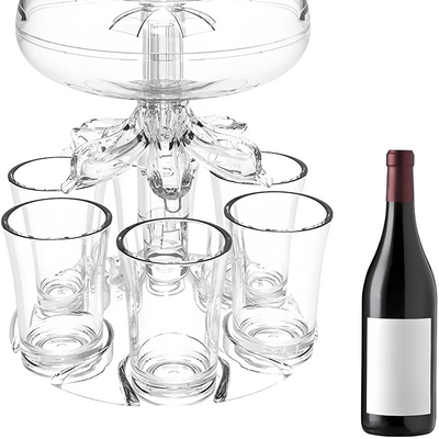 Shot Glass Dispenser With Convenient Holder For Easy Serving