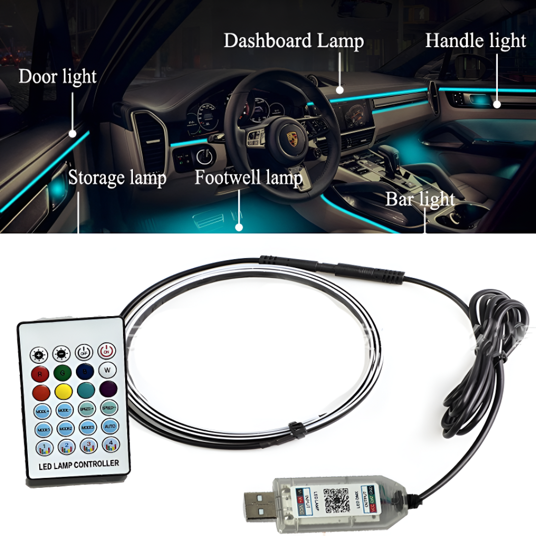 Car Interior LED Strip Lights RGB Ambient Lighting Kit