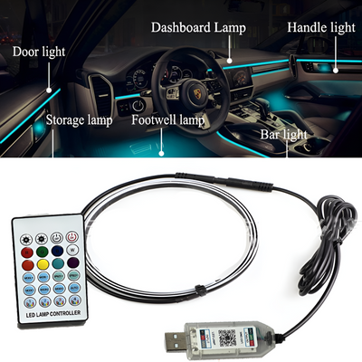 Car Interior LED Strip Lights RGB Ambient Lighting Kit