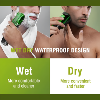 Waterproof Vacuum Beard Trimmer Rechargeable For Men Grooming