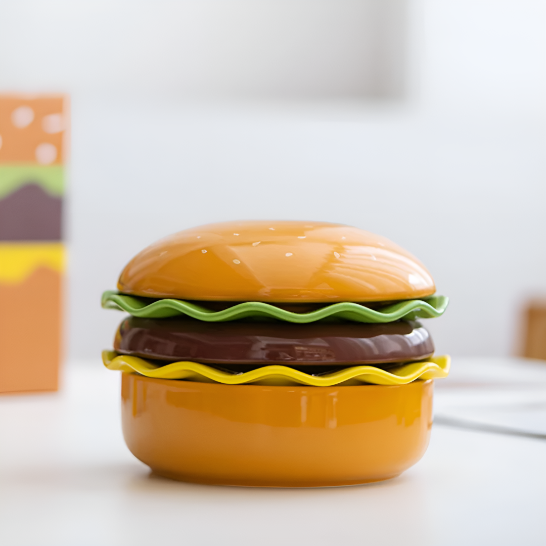 Stackable Ceramic Plates Set For Burgers And Snacks