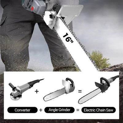 Electric Chain Saw Converter Attachment For Angle Grinder Tool