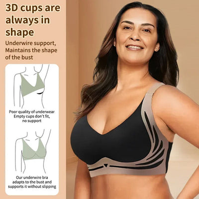 Wireless Push-up Bra Wireless Comfort No Sagging Support Bra