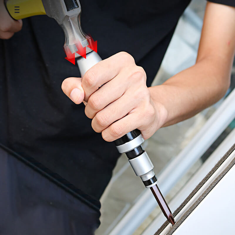 Impact Screwdriver Set With Hammer Heads And Storage Box