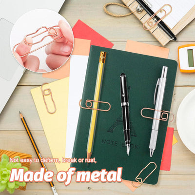 Metal Heart Pen Clip Multifunctional Stylish Office Accessory