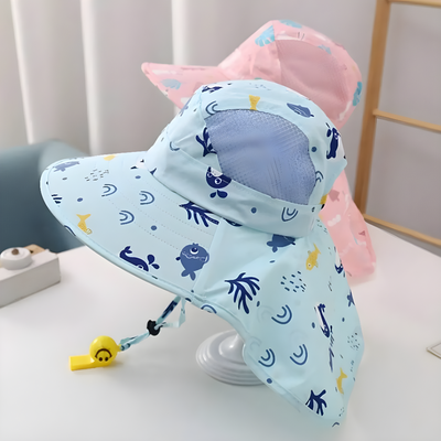 Wide Brim Sun Hat For Kids With UPF 50 Plus Protection
