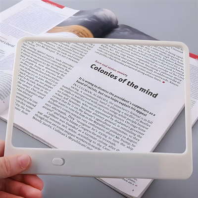 LED Magnifier Lighted Page Reader For Easy Reading Tasks