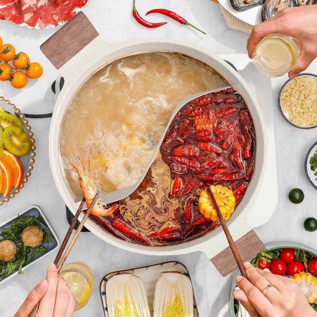 Divided Hot Pot Stainless Steel Double Side Cooking Pot