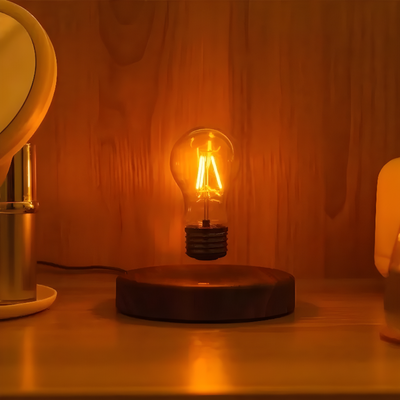 Levitating Light Bulb Lamp Floating Magnetic LED Table Light