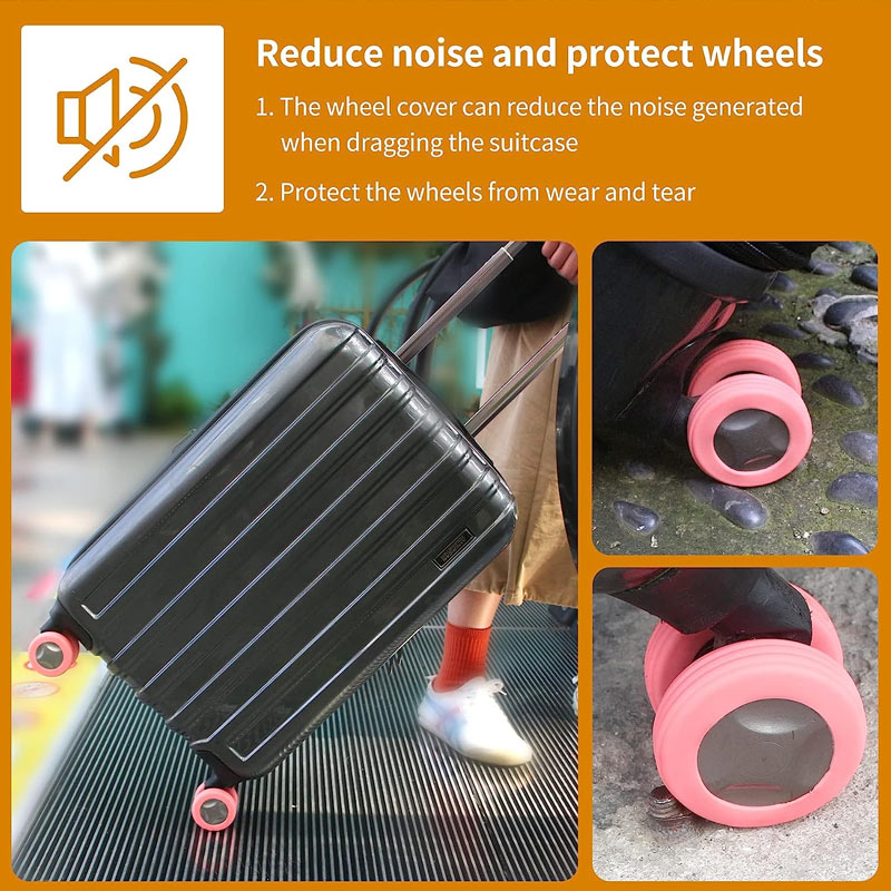 Silicone Luggage Wheel Cover Protective Case For Travel Rolls