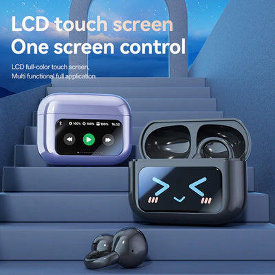 Smart Touchscreen Bluetooth Earbuds Wireless Noise Cancelling Earphones
