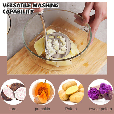 Manual Stainless Steel Masher For Effortless Food Mashing
