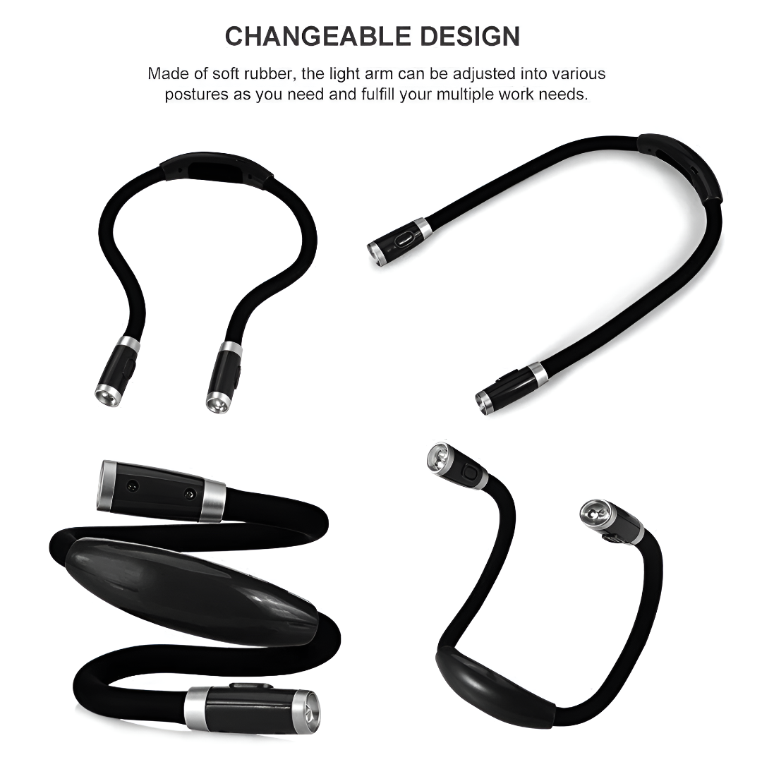 Rechargeable Hands-Free Neck Light For Comfortable Reading