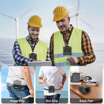 Rechargeable Hands-Free Wearable Waist Fan For Cool Comfort