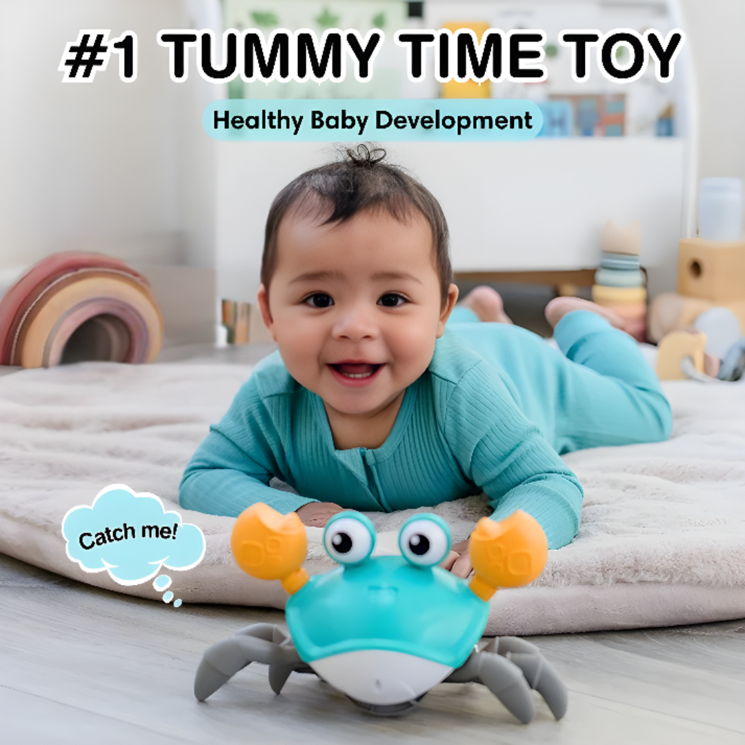 Tummy Time Toy Crawling Crab For Infant Development And Play